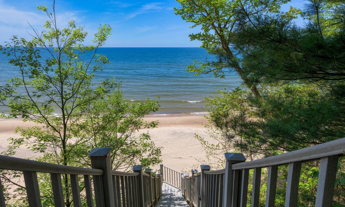 Coloma House | Gebhard Chalet - Charming, private, beachfront chalet nestled in a wooded dune on Lake Michigan
