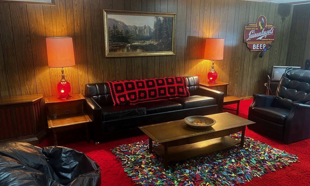 Carmel House | Groovy 1970s Home in central Indiana with basement full of entertainment!