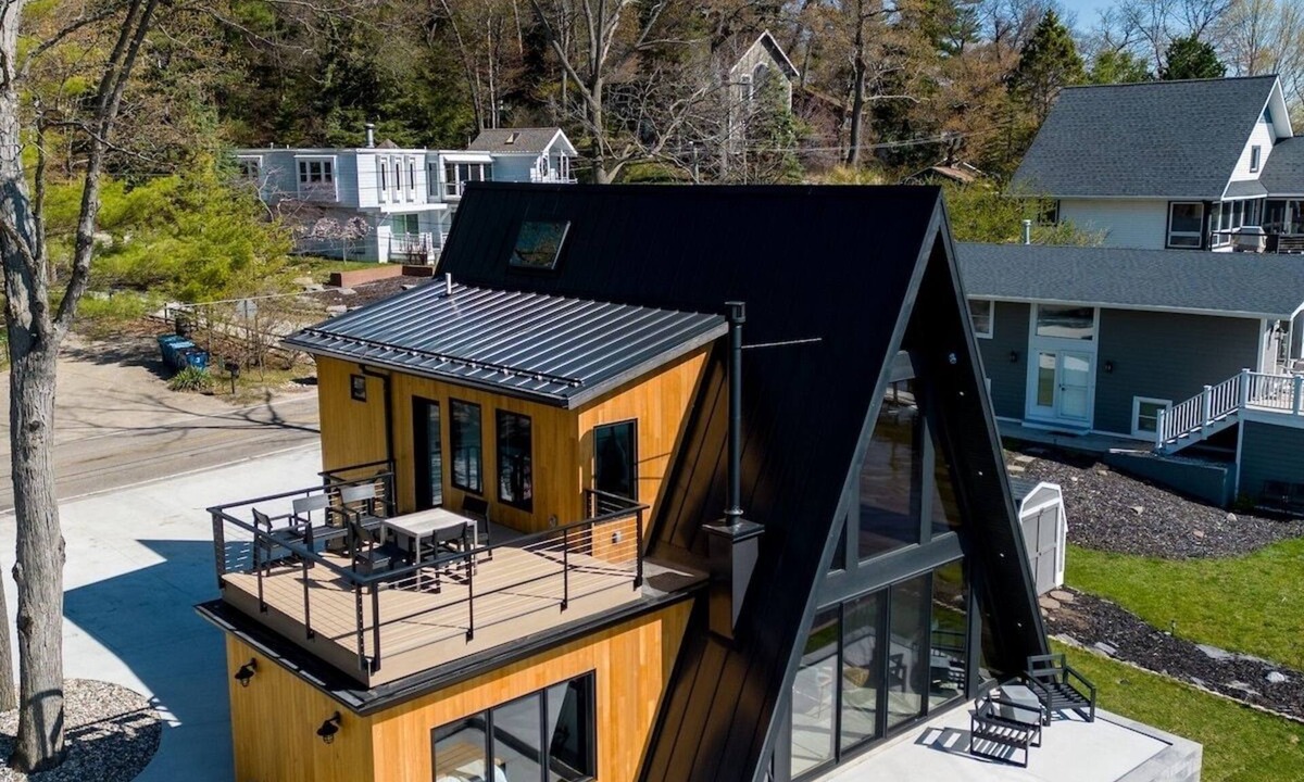 Saugatuck Cabin | Lakewood Lux Property - Saugatuck Harbor Luxury A-Frame, View of Downtown