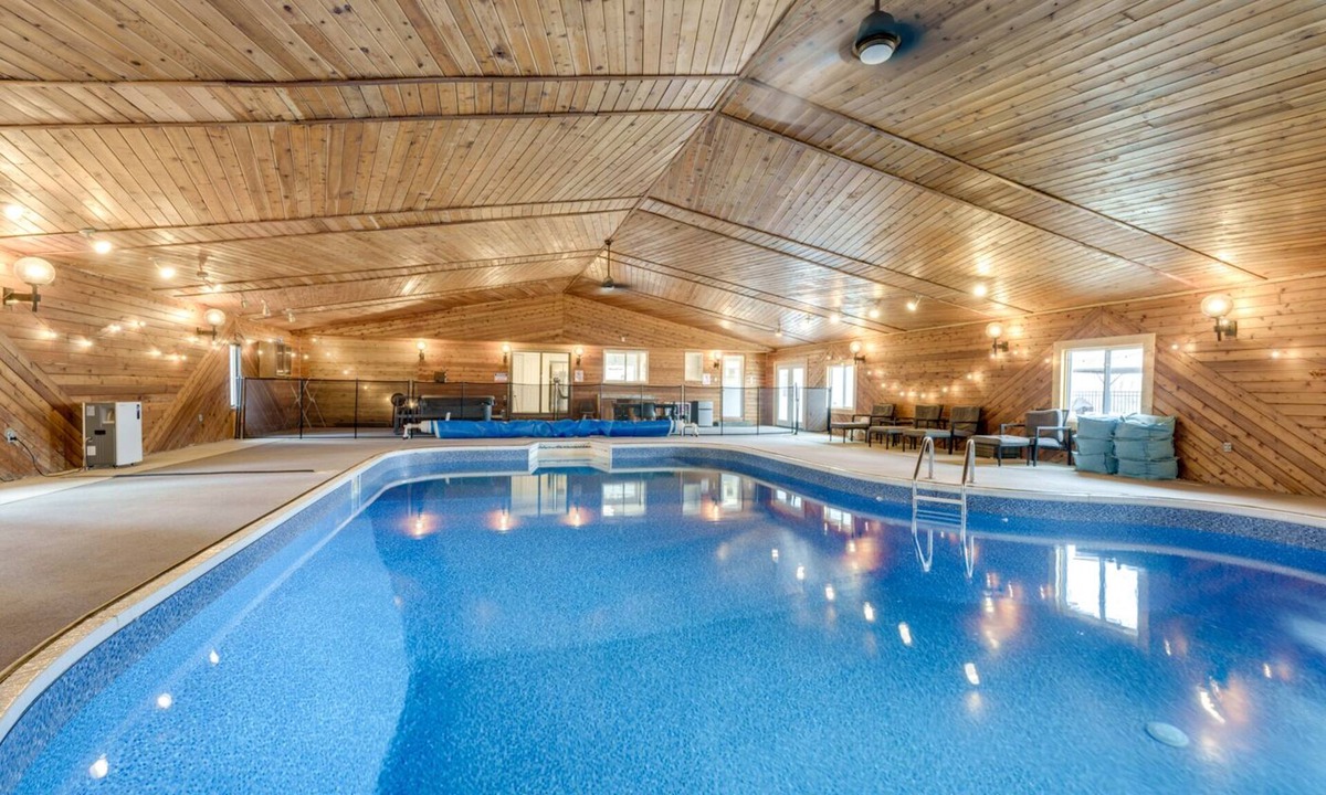 Bridgman House | Seen on TV - Epic Indoor Pool with hot tub close to beach