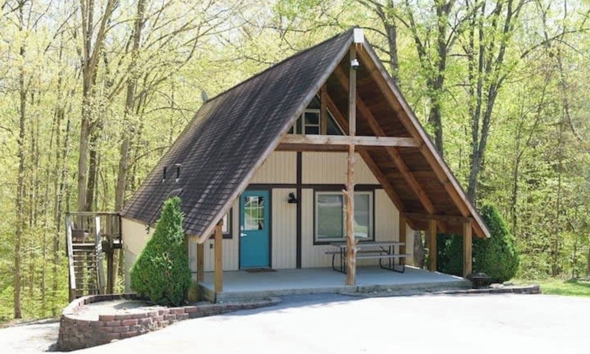 Bloomington Cabin | Stunning Aframe Cabin with Deck