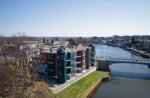 Manistee Condo | 2 bedroom Downtown Condo on the River Channel