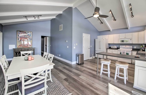 Sister Lakes House | Benton Harbor Lake House w/Dock & Fire Pit!