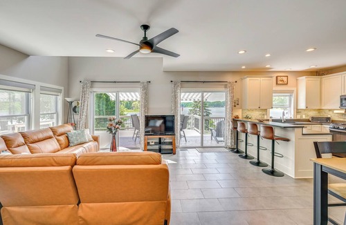 Gobles House | Boathouse, Dock & Sunset Views! Muskrat Lake Home