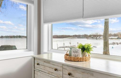 Lake Odessa House | Cozy Winter Retreat with Hot Tub & Lakefront Views