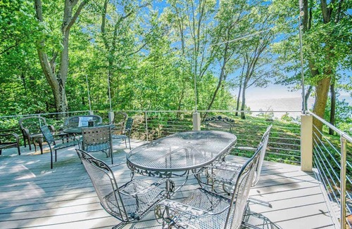 Lake Michigan Beach House | Dog-friendly home with lake views, wood stove, kayaks/SUPs, & W/D