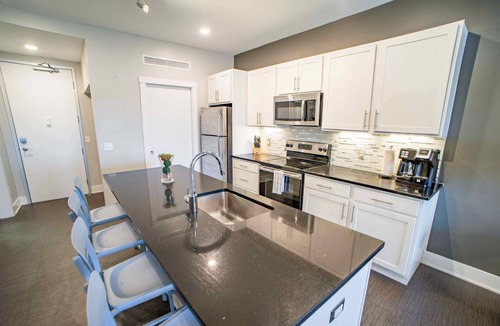 Heartside Apartment | Experience Grand Rapids! Modern Condo + Balcony