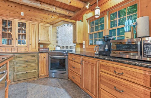 Fennville House | Hideaway Cabin: Private Indoor Pool, Stunning Log Cabin Near Wineries & Orchards