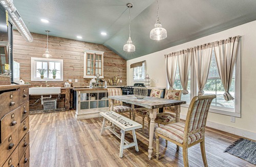 Riverside House | Hot Tub + Yard: Farmhouse by Michigan Beaches!