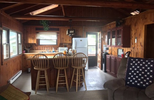 Wolcottville Cabin | Indian Lakes Cabin with private beach and dock lake side