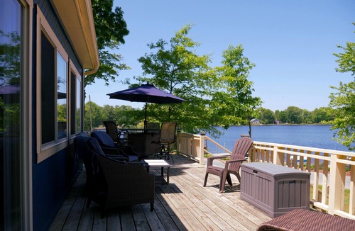 Grand Junction House | Lake Front Resort 10 minutes from South Haven - Pontoon rentals available