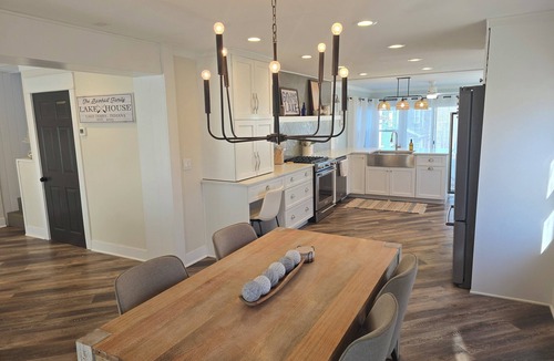 Angola House | Lake James Lakehouse Retreat w/Huge Deck, Dockspace, Great Views & room for 12!
