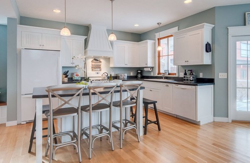 South Haven House | Lake Views, Hot Tub, Fire Pit & Private Yard on North Beach!