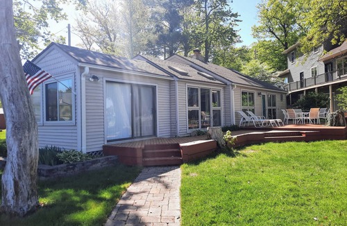 Delton Cottage | Lakefront cottage on 540 acre Wall Lake/spectacular fishing & sunset views.