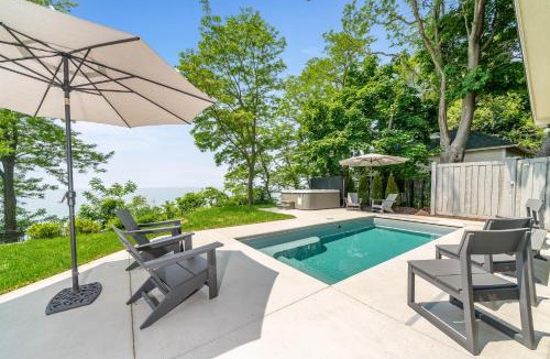 South Haven House | Lakefront Home - Pool, Hot Tub, Firepit & Private Beach!