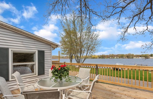 Ada House | Lakefront Home sleeps 10 on small quiet lake