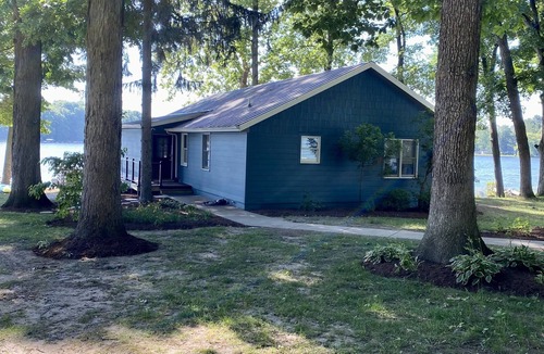 Grand Junction House | Lakefront home with 3 bed 3 bath near South Haven with sandy beach and dock