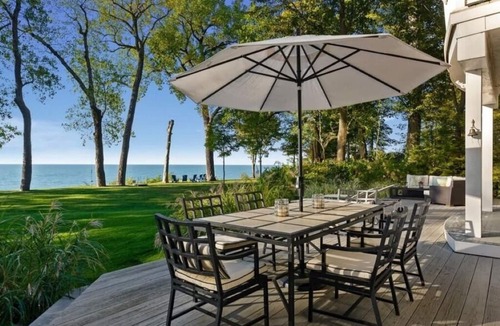 Lake Michigan Beach House | Lakefront Home with Semi-Private Beach & Sunset Views; Hot tub & Pool