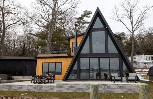 Saugatuck Cabin | Lakewood Lux Property - Saugatuck Harbor Luxury A-Frame, View of Downtown