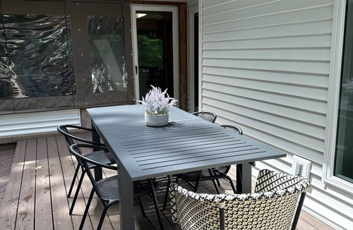 Fennville House | Luxury home, Private beach 200 ft away+New Bathroom and Hot Tub+ 8 mins to town!
