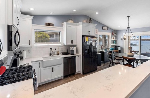Sister Lakes House | Magician Lake Breeze | Stunning Water Views | Private Pier & Shoreline Fire Pit