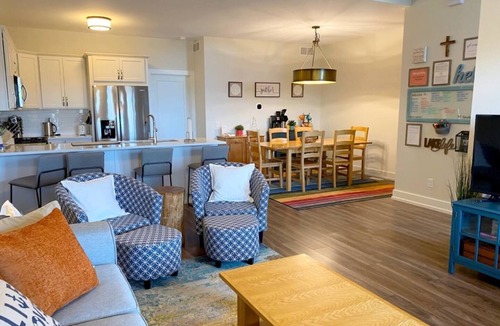 Saint Joseph House | MI Vacation Retreat- 3 Lake Michigan beaches less than a mile away, with a pool!