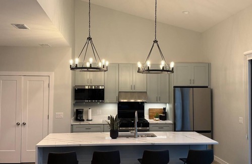 Stevensville House | Modern Luxury escape with Heated Pool, Hot Tub, Fire Pit, State Park and Beaches