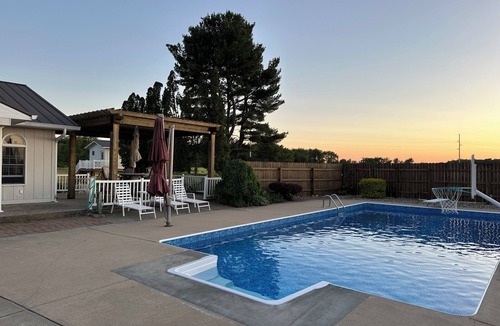 Bangor House | NEW: Kids Lifted PlayHouse! Pool, Hot Tub, SportCourt. Minutes From South Haven.