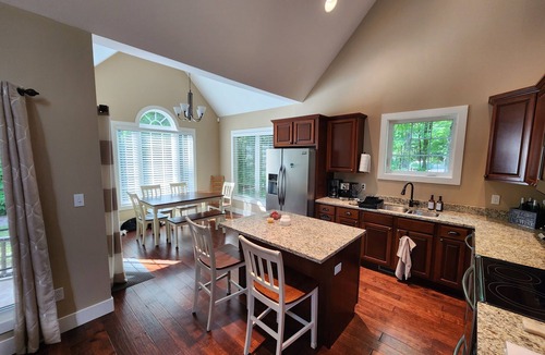 Michigan City House | Private Home w/Fireplace & Golf Cart on Wooded Lot Near Lake Michigan Beaches
