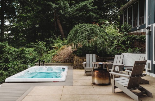 Berrien Springs House | Private Lakefront Escape, Launch boat from dock, swim island, hot tub, game room