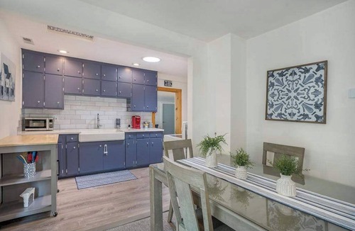 Shorewood-Tower Hills-Harbert House | Quiet remodeled cottage near downtown Sawyer - private deck, gas grill, firepit