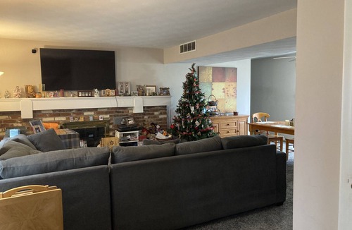 Carmel House | Quiet Sunny Central Carmel home: Master bedroom with private bathroom, 2nd floor