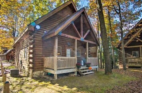 Oceana County House | Rustic Rothbury Cabin w/Resort Amenity Access!