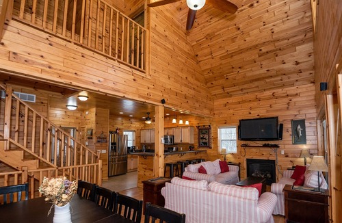 Cassopolis House | Sandy Beach Wheelchair-Friendly Knotty Pine Lodge w/47 Wooded Acres!