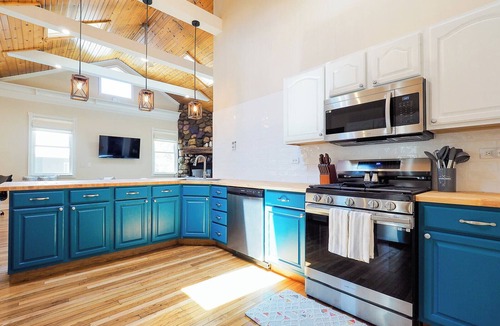 Three Oaks House | Schoolhouse - 4- Bedroom - King Bed, Game Room, Large Fenced Yard - Dog Friendly