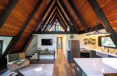 Fennville Cottage | Secluded A-Frame on 10 Acres | At the Pines
