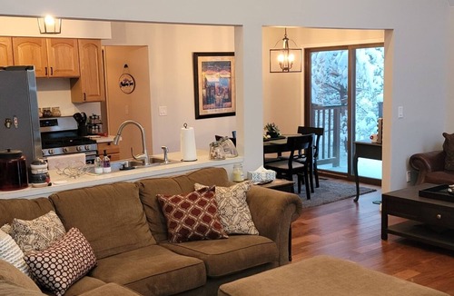 Harrison Ski Chalet | Secluded chalet in the woods overlooking a huge pond and only 5 minutes to town.