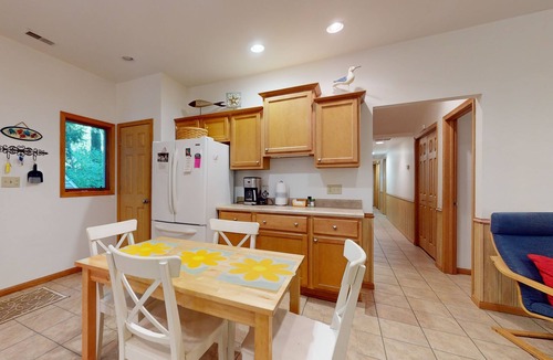 Harbert House | Serene Lake Michigan home with private beach access, wooded land, near town.