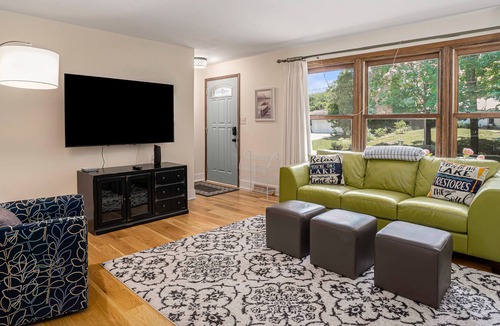 Macatawa House | Spacious house with private pool, badminton, cornhole, firepit, grill, and WiFi