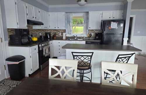 Sister Lakes House | Spacious lakefront home on peaceful Cable Lake.
