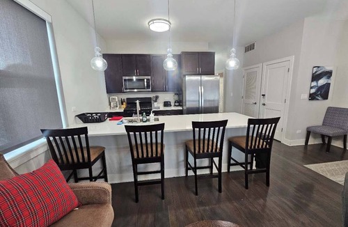 Lower West Side Apartment | Spacious Modern Pilsen Retreat | Sleeps 8 | Near Downtown Chicago