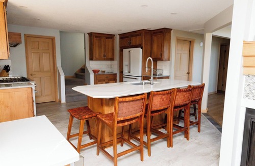 Rome City House | Sylvan Lake escape for 2: private island, indoor hot tub, 84' pier