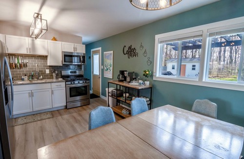 Michigan City House | Walk to the beach! Pet-friendly cottage w/yard, hot tub,