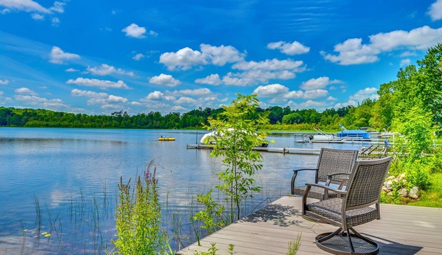 Boathouse, Dock & Sunset Views! Muskrat Lake Home