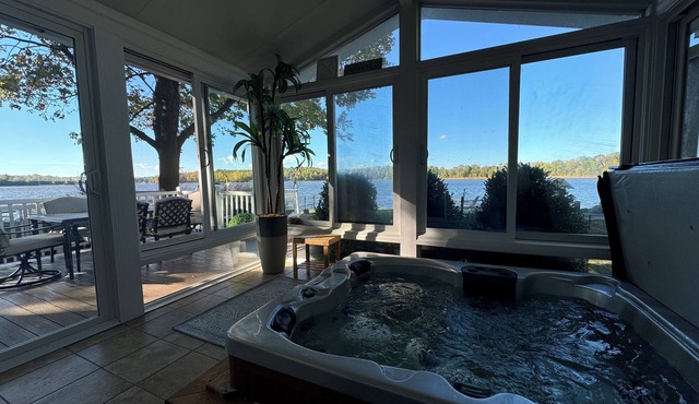 Charming Lakefront House with Hot Tub, Fire Pit, Kayak, and Fishing