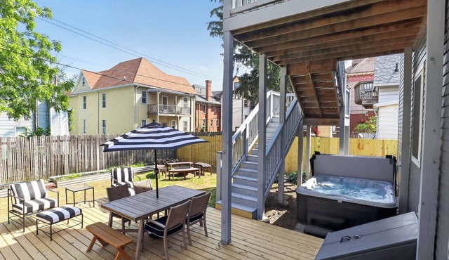 Cozy Duplex Retreat | Hot Tub + Full Kitchen
