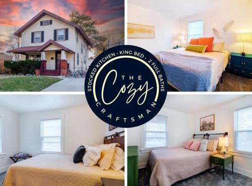 King Bed, Stocked Kitchen, Easy Driveway Parking, 2mi to Downtown & Coliseum