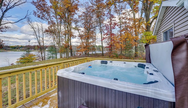 Lake White Cloud Home with Fire Pit!