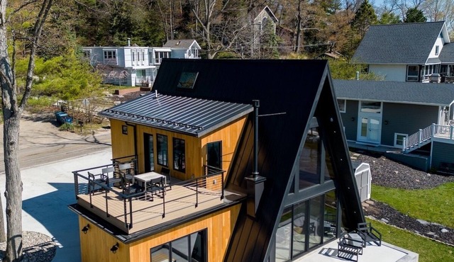Lakewood Lux Property - Saugatuck Harbor Luxury A-Frame, View of Downtown
