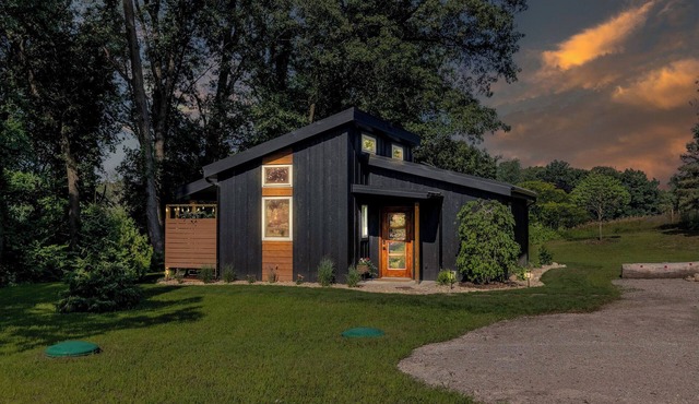 Modern Amish Country Tiny Home with Outdoor Shower